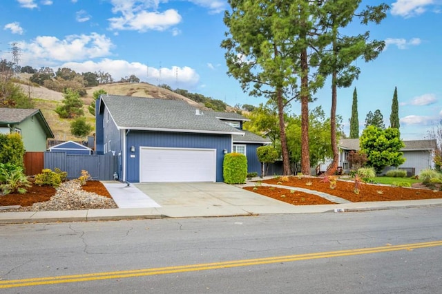 view of front facade with a garage