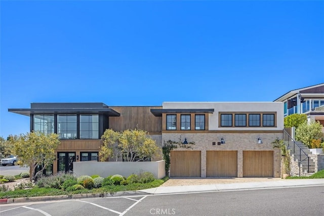 modern home with a garage