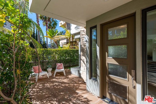 view of doorway to property