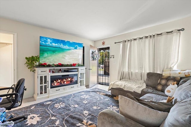 view of carpeted living room