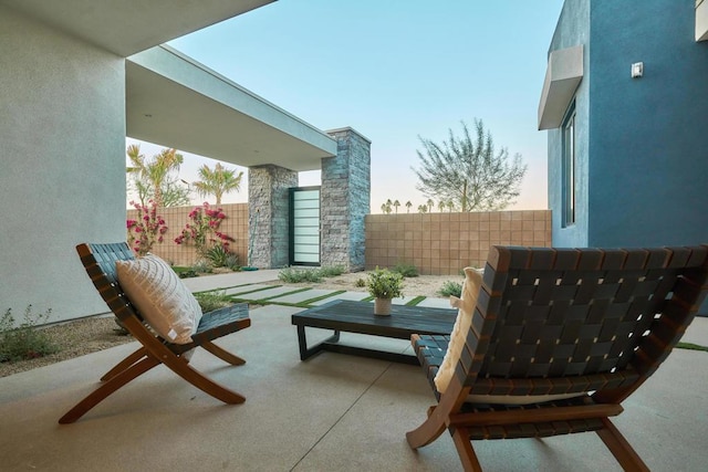 balcony with a patio