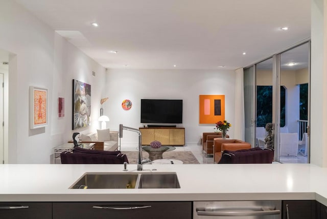 kitchen with sink and dishwasher