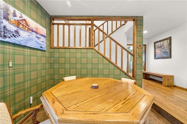 dining room featuring wood-type flooring