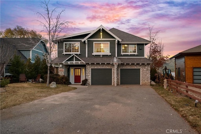 view of front facade featuring a garage