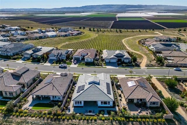 drone / aerial view with a mountain view