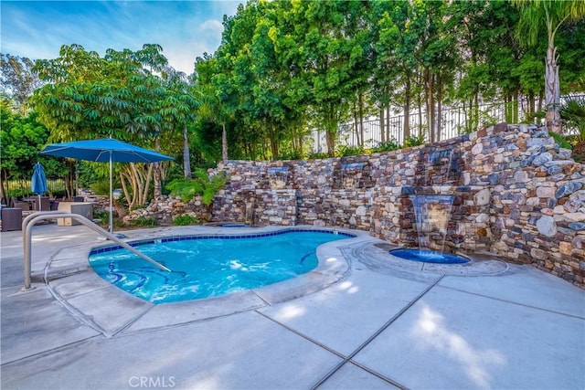 view of pool with a patio area