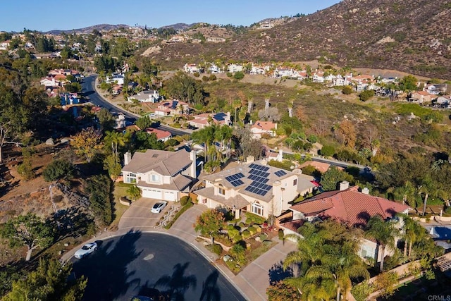 bird's eye view featuring a mountain view