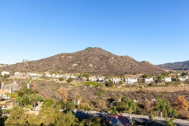 view of mountain feature featuring a residential view