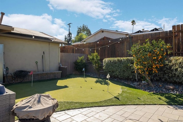 view of yard featuring a patio