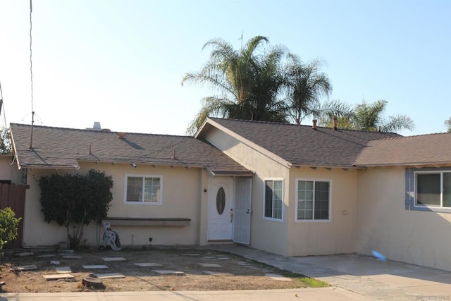 view of front facade with a patio area