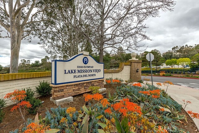 view of community sign