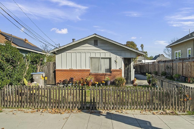 view of bungalow-style home