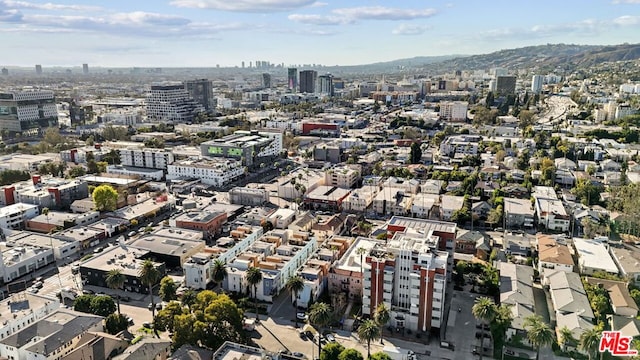 aerial view with a mountain view