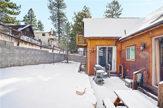 view of snowy yard