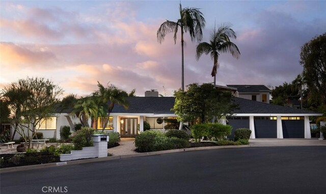 view of front of house featuring a garage