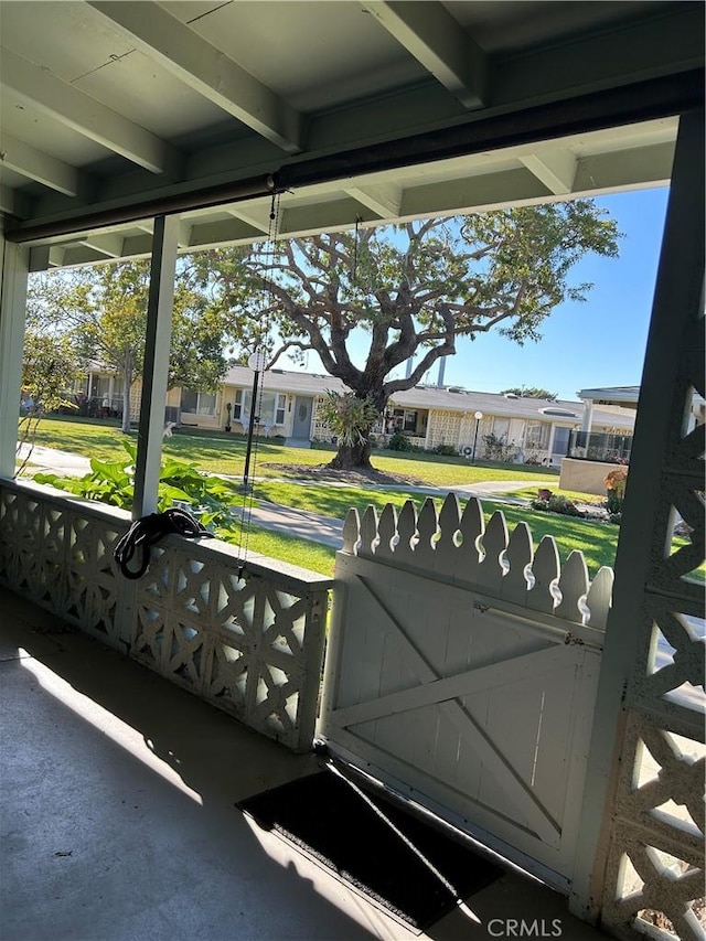 exterior space featuring concrete flooring