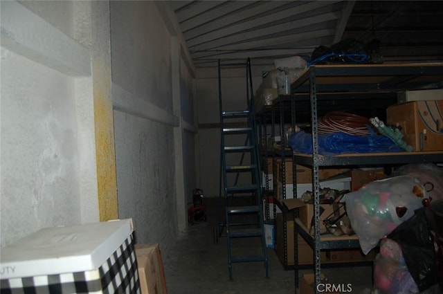 view of storage area