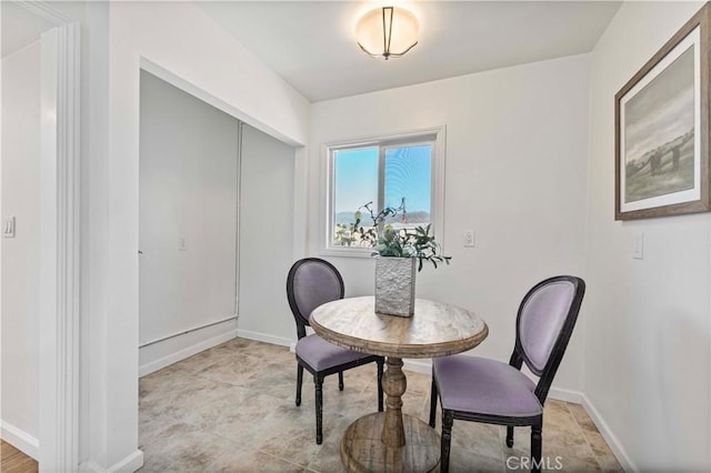 view of dining room