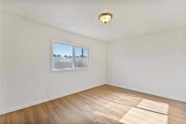 empty room featuring light wood-type flooring