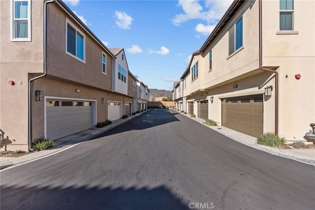 view of road featuring a residential view