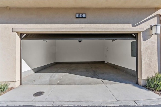 garage featuring electric panel