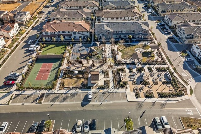 bird's eye view with a residential view