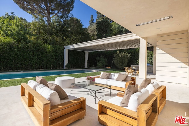 view of patio with outdoor lounge area