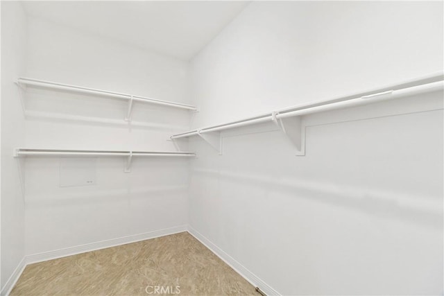 view of walk in closet