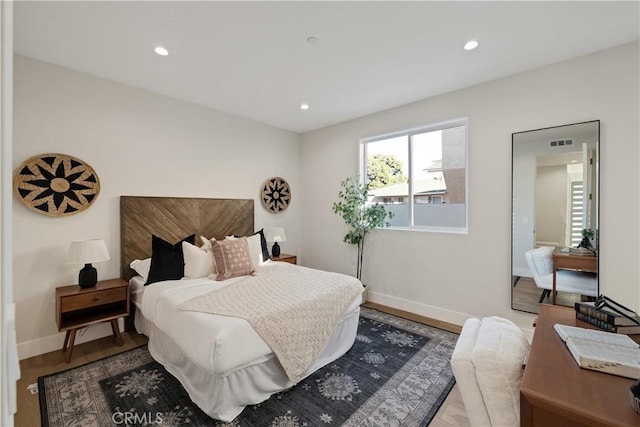 1700 Perkins Ln, Redondo Beach, CA 90278 - bedroom featuring recessed lighting and wood finished floors