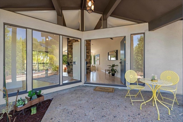 interior space featuring a patio