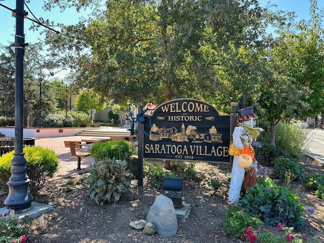 view of community sign