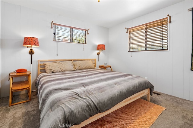 bedroom featuring carpet