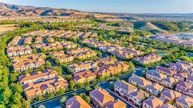 aerial view featuring a mountain view