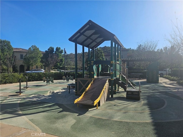 view of jungle gym