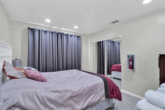 view of carpeted bedroom