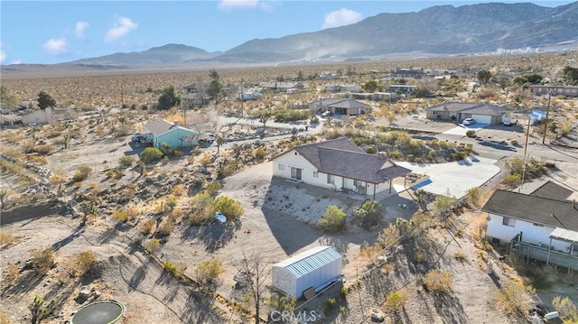 32758 Spinel Rd, Lucerne Valley, CA 92356 - drone / aerial view with a desert view and a mountain view