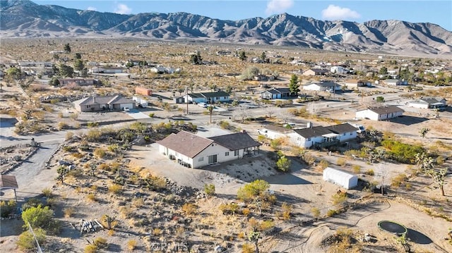 aerial view with a mountain view