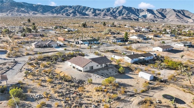 32758 Spinel Rd, Lucerne Valley, CA 92356 - drone / aerial view featuring a residential view and a mountain view