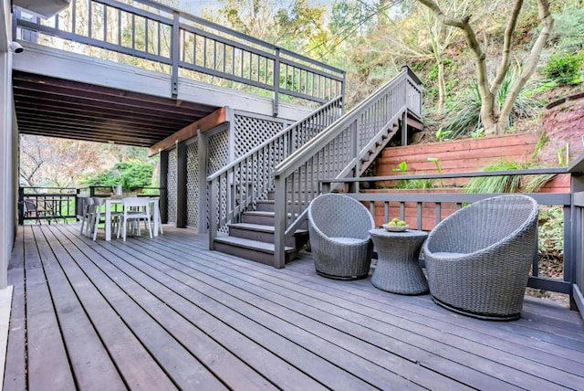 view of wooden deck