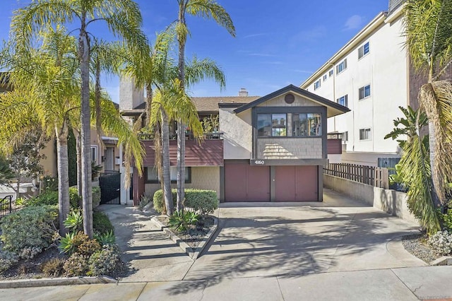 view of front facade with a garage