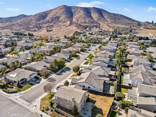 bird's eye view featuring a mountain view