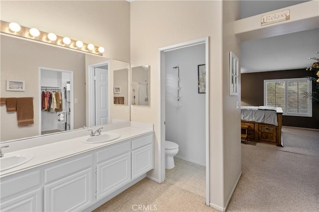 bathroom with toilet and vanity