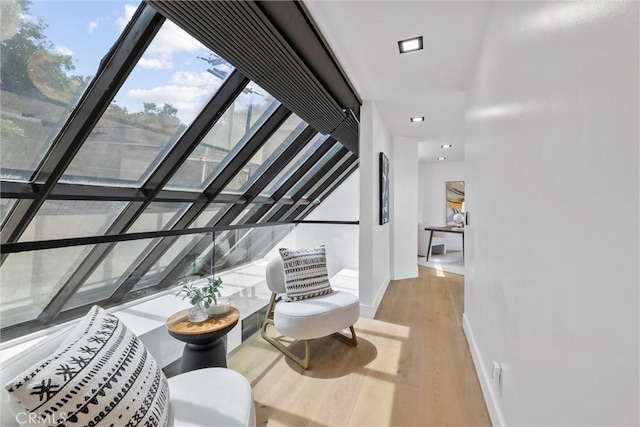 interior space featuring light wood-type flooring