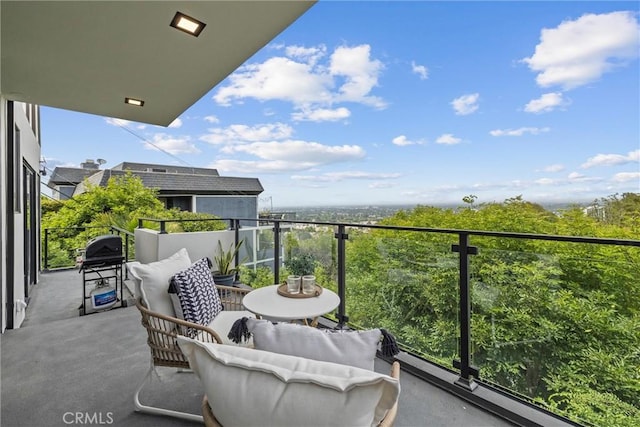 balcony with an outdoor hangout area