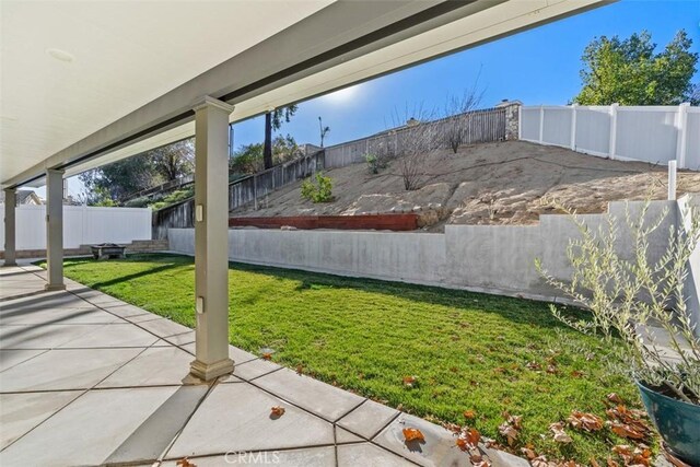 view of yard with a patio