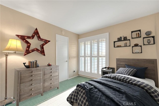 bedroom with carpet floors