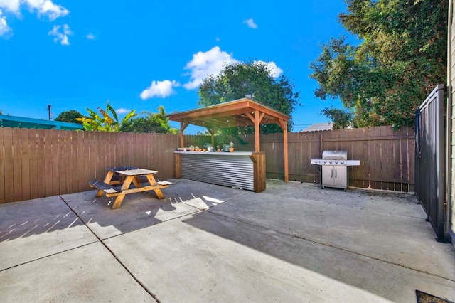 view of patio / terrace with grilling area