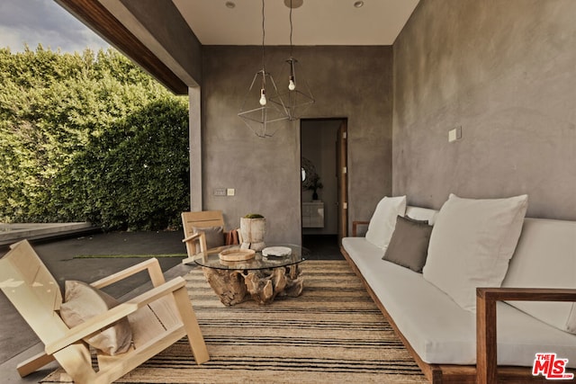 view of patio / terrace with an outdoor living space