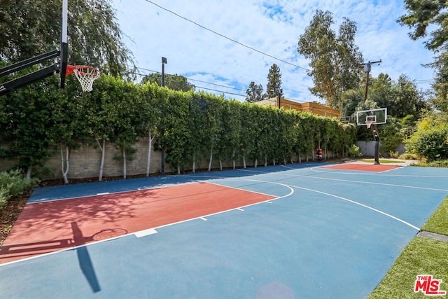 view of basketball court