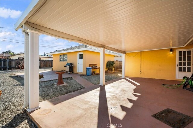 view of patio featuring area for grilling